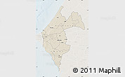 Shaded Relief Map of Thies, lighten