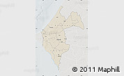 Shaded Relief Map of Thies, lighten, semi-desaturated