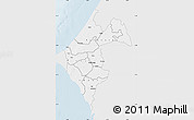 Silver Style Map of Thies, single color outside