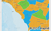 Political 3D Map of Mbour