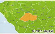 Political 3D Map of Fissel, physical outside