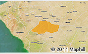 Political 3D Map of Fissel, satellite outside