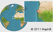 Satellite Location Map of Fissel
