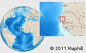 Shaded Relief Location Map of Fissel, highlighted parent region