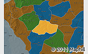 Political Map of Fissel, darken
