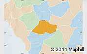 Political Map of Fissel, lighten
