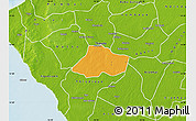 Political Map of Fissel, physical outside