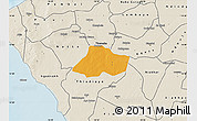 Political Map of Fissel, shaded relief outside