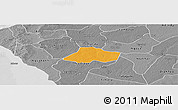 Political Panoramic Map of Fissel, desaturated