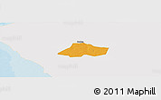 Political Panoramic Map of Fissel, single color outside