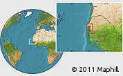 Satellite Location Map of Mbour