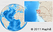 Shaded Relief Location Map of Mbour