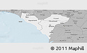 Gray Panoramic Map of Mbour