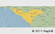 Savanna Style Panoramic Map of Mbour