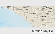 Shaded Relief Panoramic Map of Mbour