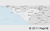 Silver Style Panoramic Map of Mbour