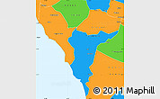 Political Simple Map of Mbour