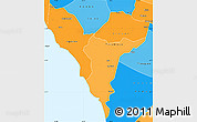 Political Shades Simple Map of Mbour