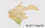 Satellite Panoramic Map of Thies, cropped outside