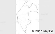 Blank Simple Map of Thies, cropped outside, no labels