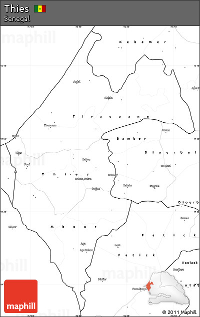 Blank Simple Map of Thies
