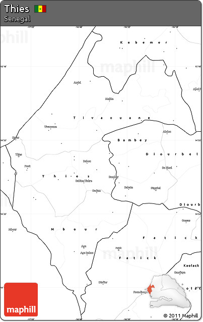 Blank Simple Map of Thies