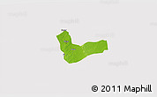 Physical 3D Map of Pout, cropped outside