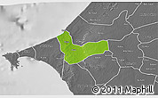 Physical 3D Map of Pout, desaturated
