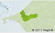 Physical 3D Map of Pout, lighten