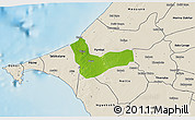 Physical 3D Map of Pout, shaded relief outside