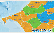 Political 3D Map of Pout