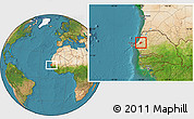 Satellite Location Map of Merina Dakhar
