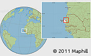 Savanna Style Location Map of Merina Dakhar, highlighted grandparent region