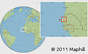 Savanna Style Location Map of Merina Dakhar, highlighted parent region