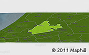Physical Panoramic Map of Merina Dakhar, darken