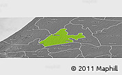 Physical Panoramic Map of Merina Dakhar, desaturated