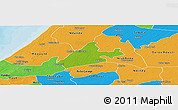 Physical Panoramic Map of Merina Dakhar, political outside