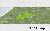 Physical Panoramic Map of Merina Dakhar, semi-desaturated