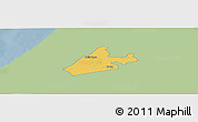 Savanna Style Panoramic Map of Merina Dakhar, single color outside