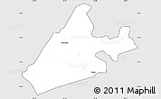 Silver Style Simple Map of Merina Dakhar, cropped outside