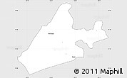 Silver Style Simple Map of Merina Dakhar, single color outside