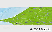 Physical Panoramic Map of Pambal
