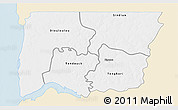Classic Style 3D Map of Bignona, single color outside