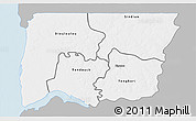 Gray 3D Map of Bignona, single color outside