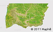 Satellite 3D Map of Bignona, cropped outside