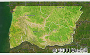 Satellite 3D Map of Bignona, darken
