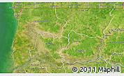 Satellite 3D Map of Bignona
