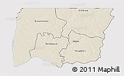 Shaded Relief 3D Map of Bignona, cropped outside