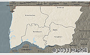 Shaded Relief 3D Map of Bignona, darken