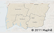Shaded Relief 3D Map of Bignona, lighten